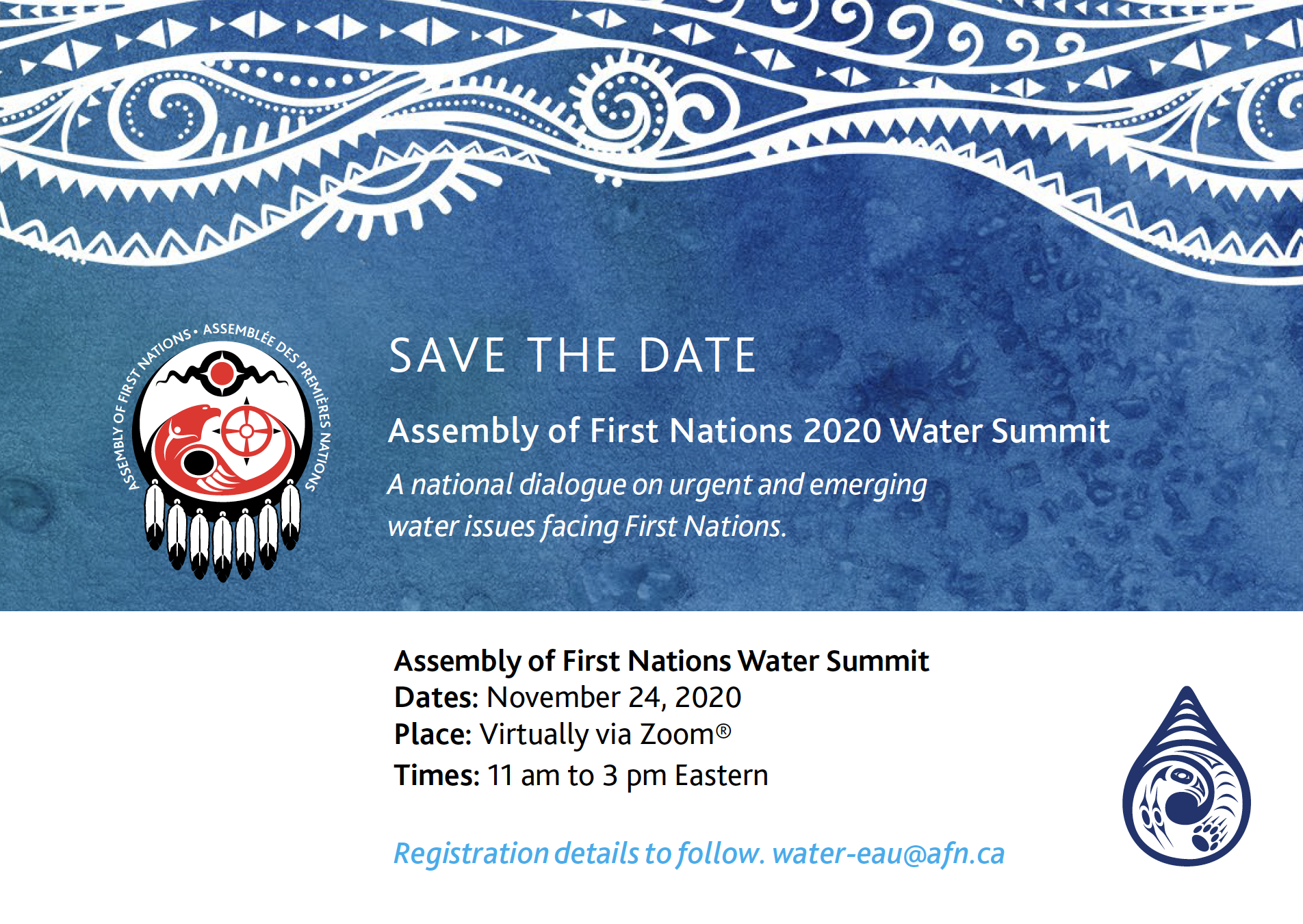 AFN 2020 Water Summit SAVE the DATE