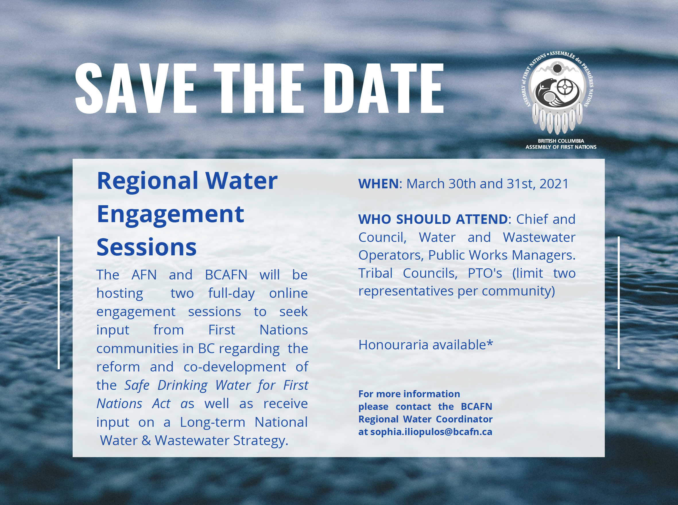 Save the Date Water